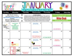 January Calendar <3